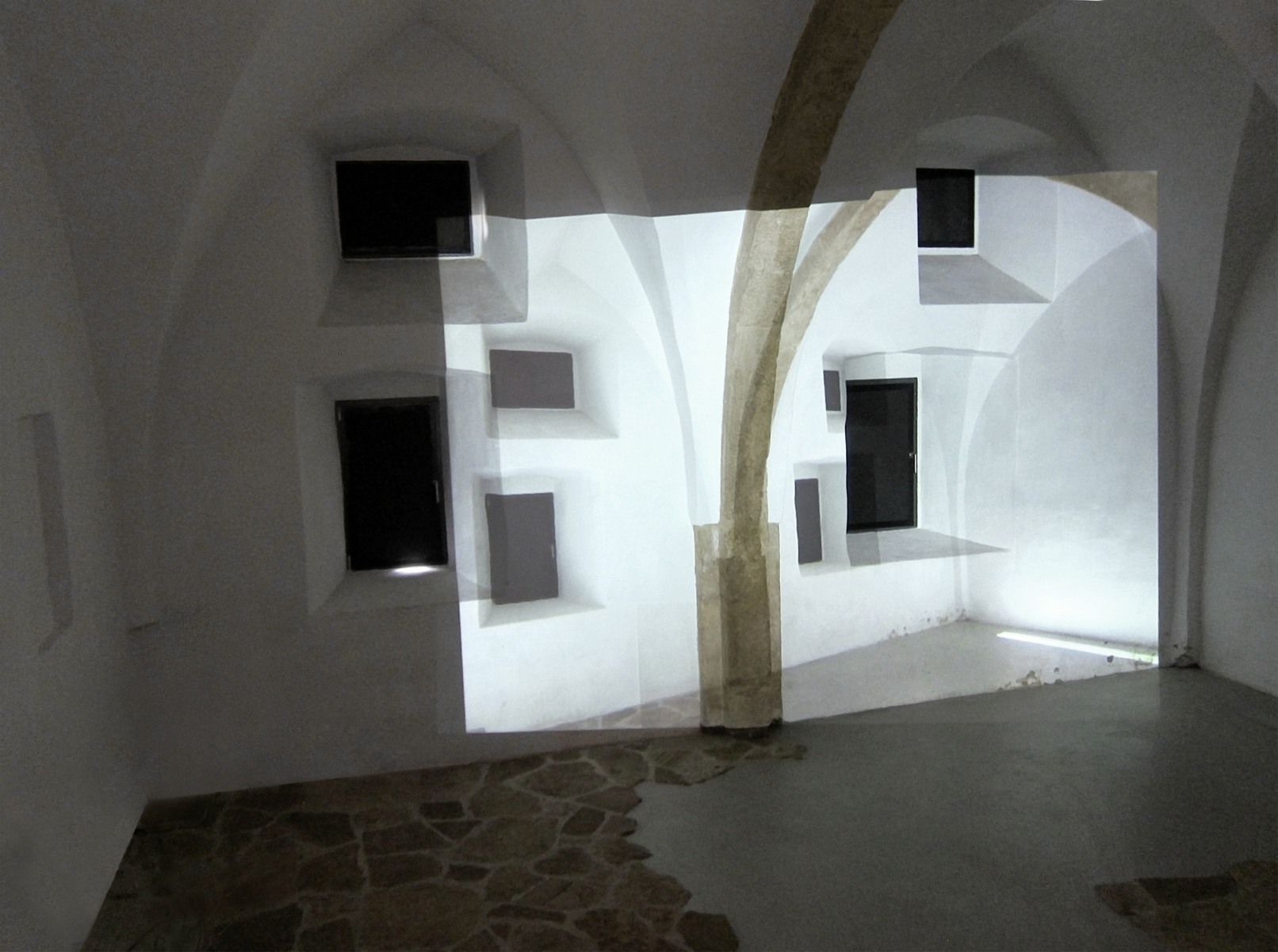 Experimental Setup I (Malevitch Style), 2014, test projection, DA Kunsthaus Kloster Gravenhorst, Germany